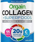 Orgain Collagen Superfoods with 20 Grams of GrassFed Collagen and Vitamin C Unflavored 25.6 oz