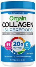 Orgain Collagen Superfoods with 20 Grams of GrassFed Collagen and Vitamin C Unflavored 25.6 oz