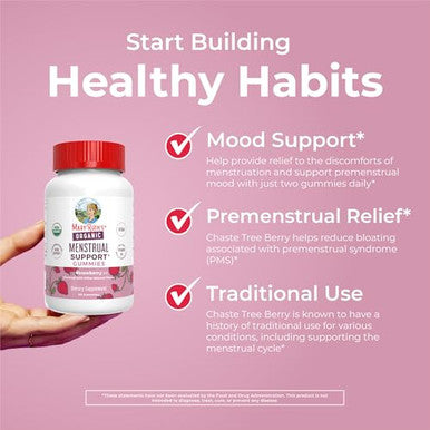 Maryruth's Organic Menstrual Support Gummies For The Relief Of Common Symptoms 30 Servings