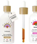 Rainbo Alcohol Mushroom Stress Relief Bundle Cordyceps Mushroom Extract + Reishi Mushroom Tincture Dual Extract Daily Mushroom Tinctures For Immune Support Vegan Liquid Mushroom Supplements