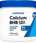 Nutricost Calcium Bhb (250G) Unflavored Calcium Ketone Salt Nongmo Gluten