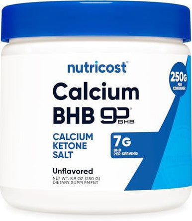 Nutricost Calcium Bhb (250G) Unflavored Calcium Ketone Salt Nongmo Gluten