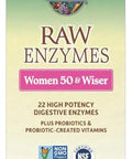 Garden Of Life 22 Digestive Enzymes For Women 50 & Over With Bromelain Papain & Lactase Plus Probiotics & Vitamins B12 Biotin & Zinc Raw Enzymes Non-Gmo Gluten-Free Vegetarian 90 Capsules