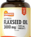 Sundance Flaxseed Oil 3000Mg 90 Softgels With 1500Mg Omega3 Cold Pressed Nongmo And Gluten Supplement