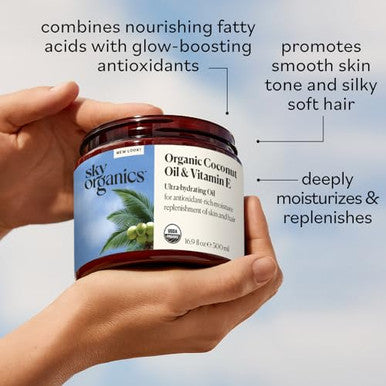 Sky Organics Coconut Oil And Vitamin E & Rosemary Oil With Strong Roots