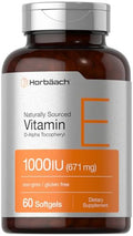 Horbaach Vitamin E Softgels 60 Count 1000 Iu