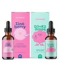 JoySpring Liquid Vitamin D3 with K2 Immune Support and Zinc Supplements for Kids Elderberry and Zinc Liquid