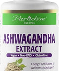 Paradise Herbs Organic Ashwagandha Ayurvedic Adaptogen Vegan Non Gmo Gluten 180 Vegetarian Capsules