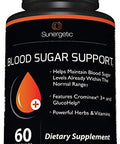Sunergetic Premium Blood Sugar Support Supplement"Supports Healthy Blood Sugar Levels Already Within Normal Range " Includes Bitter Melon Extract Vanadium Chromium Cinnamon & Alpha Lipoic Acid60 Capsules