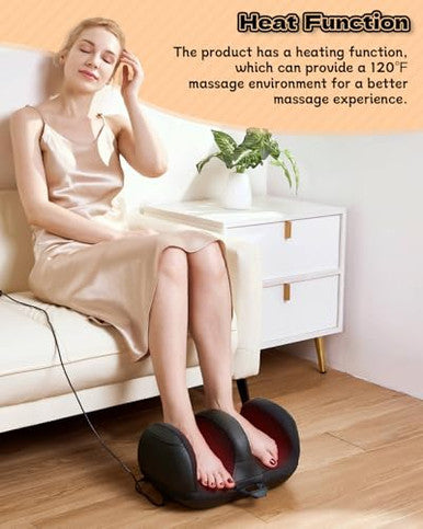 Lingteng Cordless Foot Massager With 120 F Heat Rechargeable Shiatsu Foot And Calf Kneading Machine With 3 Intensities And Remote For Home Office s For Women Men Dad Mom