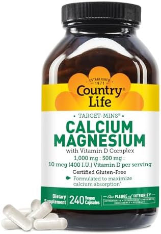 Country Life Target-Mins Calcium Magnesium With Vitamin D Complex For Total-Body Utilization And Osteoporosis Prevention