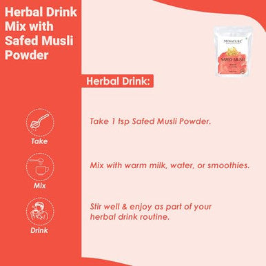 Minature Safed Musli Powder (Chlorphytum Borivillianum) (1/2 Lb) 8 Oz 227G