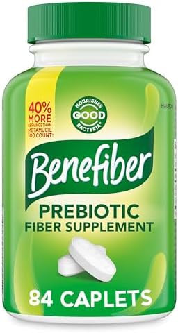 Benefiber Prebiotic GLP1 Friendly Fiber Supplement Caplets 84 Count