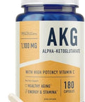 Smnutrition Akg Supplement 1100Mg Per Serving Arginine Alpha Ketoglutarate With Calcium + Vitamin C Aakg Supplement For Healthy Aging Longevity Energy And Focus 180 Aakg Capsules Vegan Nongmo