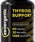 Thyroid Support Supplement With L Tyrosine & Iodine Focus, Clarity, Energy & Metabolism Ashwagandha, Vitamin B-12, Magnesium, Schisandra Hormonal Balance For Women & Men Non Gmo