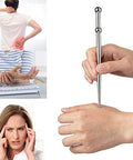 Feelfree Sport Stainless Steel Manual Acupressure Pen-Trigger Point Massage Tool-Reflexology Pressure Point Massager Tool For Relaxing Deep Tissue (A)