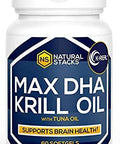 NATURAL STACKS Antarctic Krill Oil 1000mg Softgels - 60 ct. Fish Oil Supplements for Cardiovascular & Immunity Support - Krill Oil Supplement for Brain Health with Potent Antioxidant