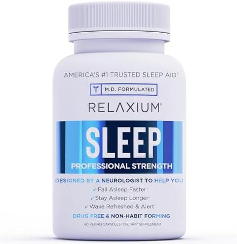 Relaxium Sleep & Joint Relief Bundle Melatonin & Ashwagandha Sleep Aid + Curcutame & Glucosamine Chondroitin 60 Capsules Each Drug Support For Sleep & Joint Health