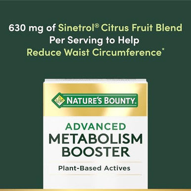 Nature'S Bounty Advanced Metabolism Booster Helps Support Healthy Metabolism & Fat Loss 60 Capsules