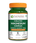 Pure Nutrition Chelated Magnesium Complex 440Mg Elemental Magnesium Per Serving 120 Tabs 3 Forms Of Magnesium Glycinate Magnesium Oxide And Magnesium Citrate