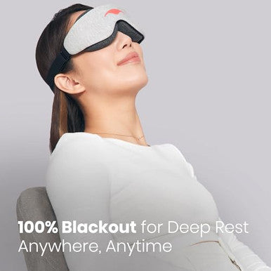 Manta Sleep Manta Slim Sleep Mask Ultra-Light Blackout Eye Mask With Adjustable Eye Cups Soft Strap For Comfortable Sleep Minimalist Design For Better Rest