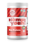 Manitoba Harvest Hemp Yeah Organic Max Protein Powder Unsweetened 16Oz With 20G Protein And 4.5G Omegas 3&6 Per Serving Keto-Friendly Preservative Free Non-Gmo