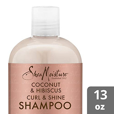 Shea Moisture Shampoo And Conditioner Set Coconut & Hibiscus Curl & Shine Curly Hair Products With Coconut Oil Vitamin E & Neem Oil Provides Frizz Control 13 Fl Oz Ea