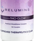 Relumins Labs Thio-Glow Chewable Sublingual Glutathione Complex with Biotin, VIT C & E, Plus Grapeseed Polyphemols-330mg Gluta Per Serving Highest Bioavailability 4X More Effective Than Liposomal
