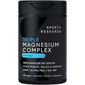 Sports Research Chelated Triple Magnesium Complex With Glycinate Taurinate & Malate (Chelamax ) For Enhanced Bioavailability - 300 Mg Per Serving Non-Gmo Certified Vegan 120 Veggie Capsules