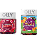 Olly The Perfect Women'S Multi And Kid'S Multi Probiotic Family Pack Gummies 2 Count Chewable Supplement