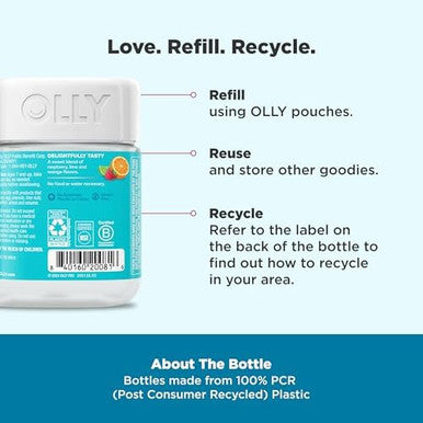 Olly Kids Chillax Gummy For A Calm And Relaxed Mood Magnesium Ltheanine Lemon Balm Extract Chewable Supplement Sherbet Flavored 25 Day Supply 50 Count (Packaging May Vary)
