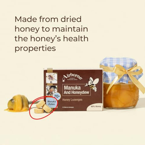 Airborne ( New Zealand) Manuka Honey & Honeydew Lozenges (16 x 0.1oz)