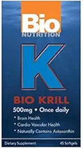 Bio Nutrition Inc, Bio Krill 500Mg, 45 Sgel