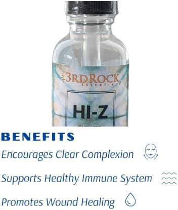 Hi-Z Zinc Immune Support Supplement All Natural Liquid Zinc Supplement Dietary Supplement All Natural Personal Care (1 Fl Oz 120 Servings)