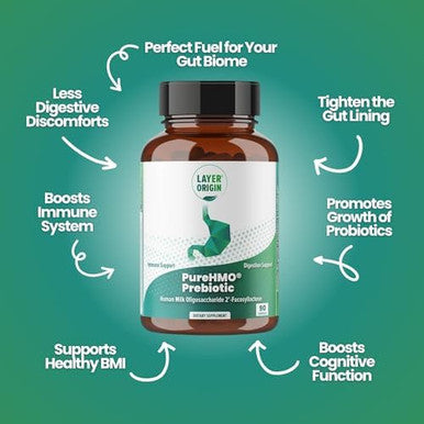 Layer Origin PureHMO Human Milk Oligosaccharide (HMO 2'-FL) Prebiotic Fiber
