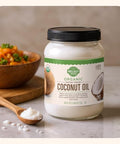 Wellsley Farms Organic Extra Virgin Coconut Oil - Unrefined, 100% Pure & Natural - Vegan, Non-GMO, Gluten-Free and Keto-Friendly Cooking Coconut Oil - Ideal for Skin Care & Hair Care - 54 oz (1 Pack)