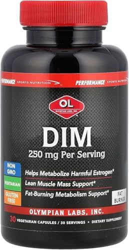 Olympian Labs Performance Dim Supplement 250Mg Dim Diindolylmethane 30 Capsules (30 Day Supply)