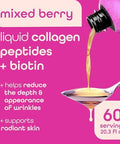 Zena Nutrition Liquid Collagen Peptides And Biotin Mixed Berry 20.3 Fl Oz + Organic Super Greens Fruit & Veggies Supplement 180 Capsules