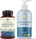 Nobi Nutrition Magnesium Lotion And Magnesium Citrate Supplement Full Body Magnesium Support For Body And Mind With 8 Fl Oz Topical Magnesium Plus 1 Month Supply Magnesium Complex Pills