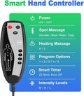 Comrelax Vibration Back Massager For Chair With Heat Massage Seat Cushion With Adjustable Neck Support Pillow & Heating Zones Short Plush Cover Comfortable Pad For Office & Home s For Mom & Dad