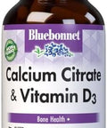 Bluebonnet Nutrition Calcium Citrate & Vitamin D3 Bone Health Nongmo Kosher Parve Gluten Soy 90 Caplets 22.5 Servings