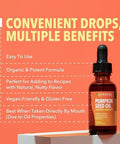 Pumpkin Seed Oil - USDA Organic - Cold Pressed for Hair, Prostate, and Hormone Support - 2 Month Supply - Liquid Drops for Men and Women - Vegan, Non-GMO, and Gluten Free - Unflavored, 1 Fl Oz