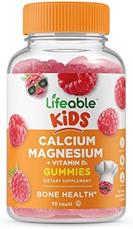 Lifeable Probiotic 2 Billion Cfu Kids + Calcium Magnesium Kids Gummies Bundle Great Tasting Vitamin Supplement Gluten Gmo Chewable Gummy