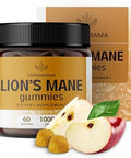 Herbamama Lion'S Mane Gummies - 1000Mg Lion'S Mane Mushroom For Brain Clarity Support - Vegan Non-Gmo Focus Supplement For Adults - 60 Pectin-Based Apple-Flavored Chews