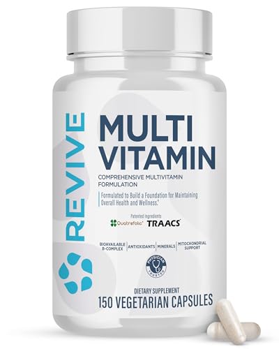 Revive MD MultiVitamin Supplement for Men and Women Comprehensive Multivitamin Supports Energy Immunity and Overall Health with Essential Vitamins NAC Zinc Magnesium and More 60 Capsules