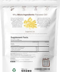 Micro Ingredients Flaxseed Oil 1400Mg 300 Liquid Softgels Flaxseed Oil Supplement With Omega 3 6 & 9 Fatty Acids Dha & Alpha Linolenic Acid (Ala) Fish Free Omega Source Non-Gmo