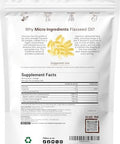 Micro Ingredients Flaxseed Oil 1400Mg 300 Liquid Softgels Flaxseed Oil Supplement With Omega 3 6 & 9 Fatty Acids Dha & Alpha Linolenic Acid (Ala) Fish Free Omega Source Non-Gmo