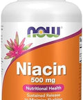 Now Foods Supplements Niacin (Vitamin B3) 500 Mg Sustained Release Nutritional Health 250 Tablets