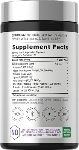 Horbaach Essential Digestive Enzymes 250 Capsules