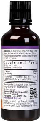 Bluebonnet Liquid Vitamin D3 Drops 400 Iu Citrus 1 Fl Oz